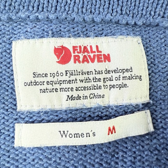 Fjallraven Kiruna Knit Sweater Womens M Blue $125 Gorpcore - Picture 6 of 11